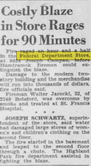 Federals (Federal Department Store) - Jul 7 1946 Fire (newer photo)